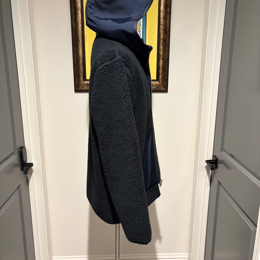 Theory Mens Reversible Coat Blue Grey Size Large - Picture 3 of 7